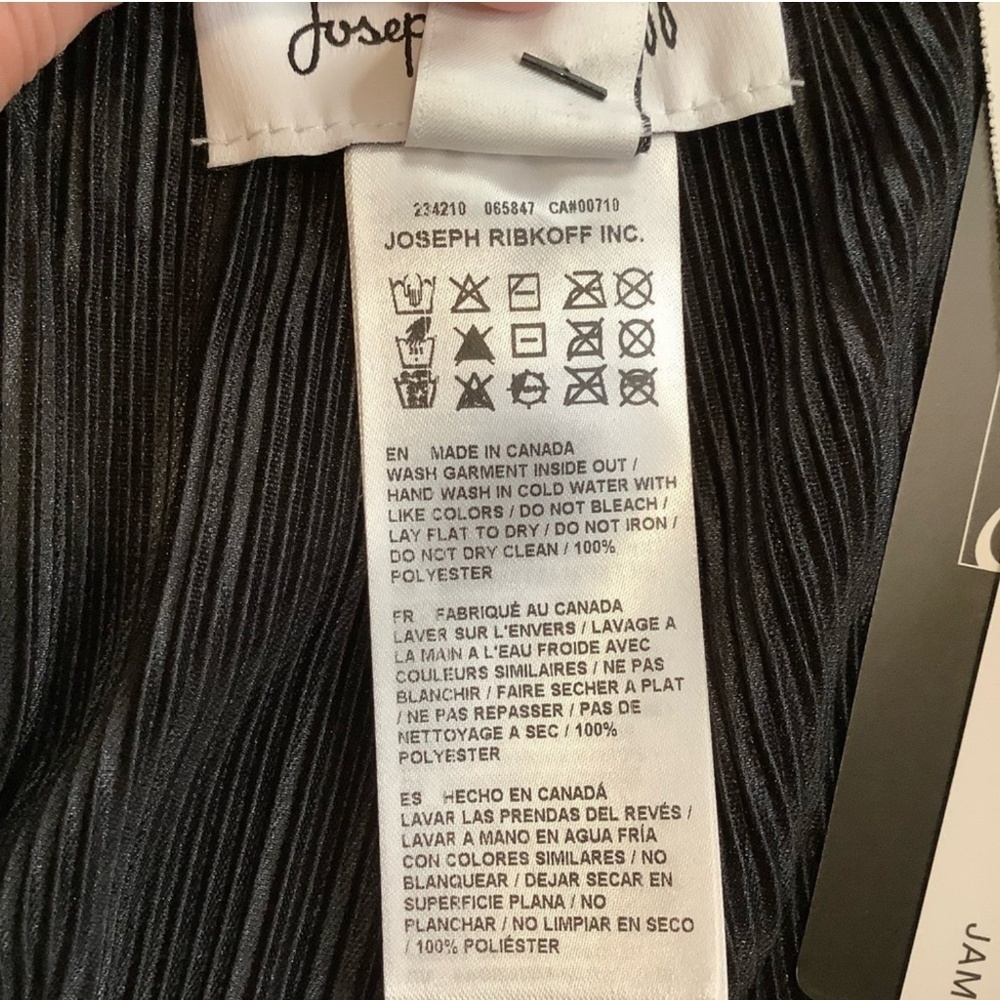 JOSEPH RIBKOFF Metallic Black Silver Pantsuit Two Piece Matching Set 8 NWT - Picture 15 of 16